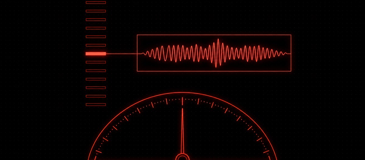 A pitch ladder with one rung lit locked to a bass waveform above a centred tuning gauge, illustrating tuning the 808